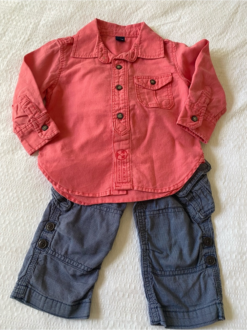 GAP Coral Button-Down Shirt